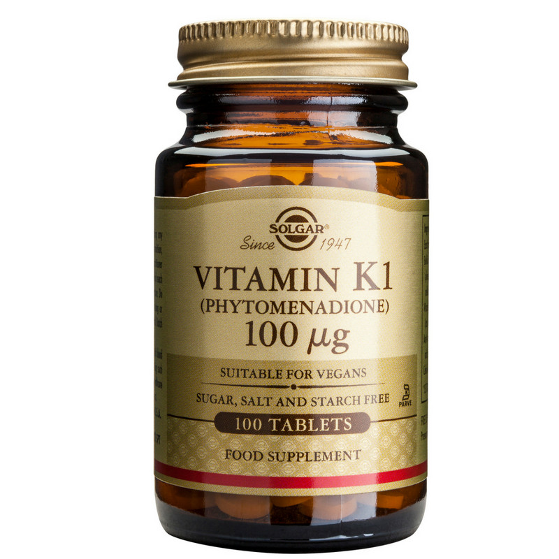 SOLGAR Vitamin K1 100mg 100 Ταμπλέτες